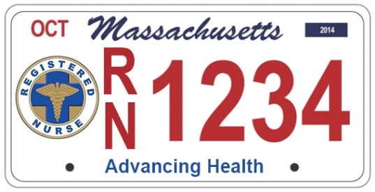 massachusetts RN license plate